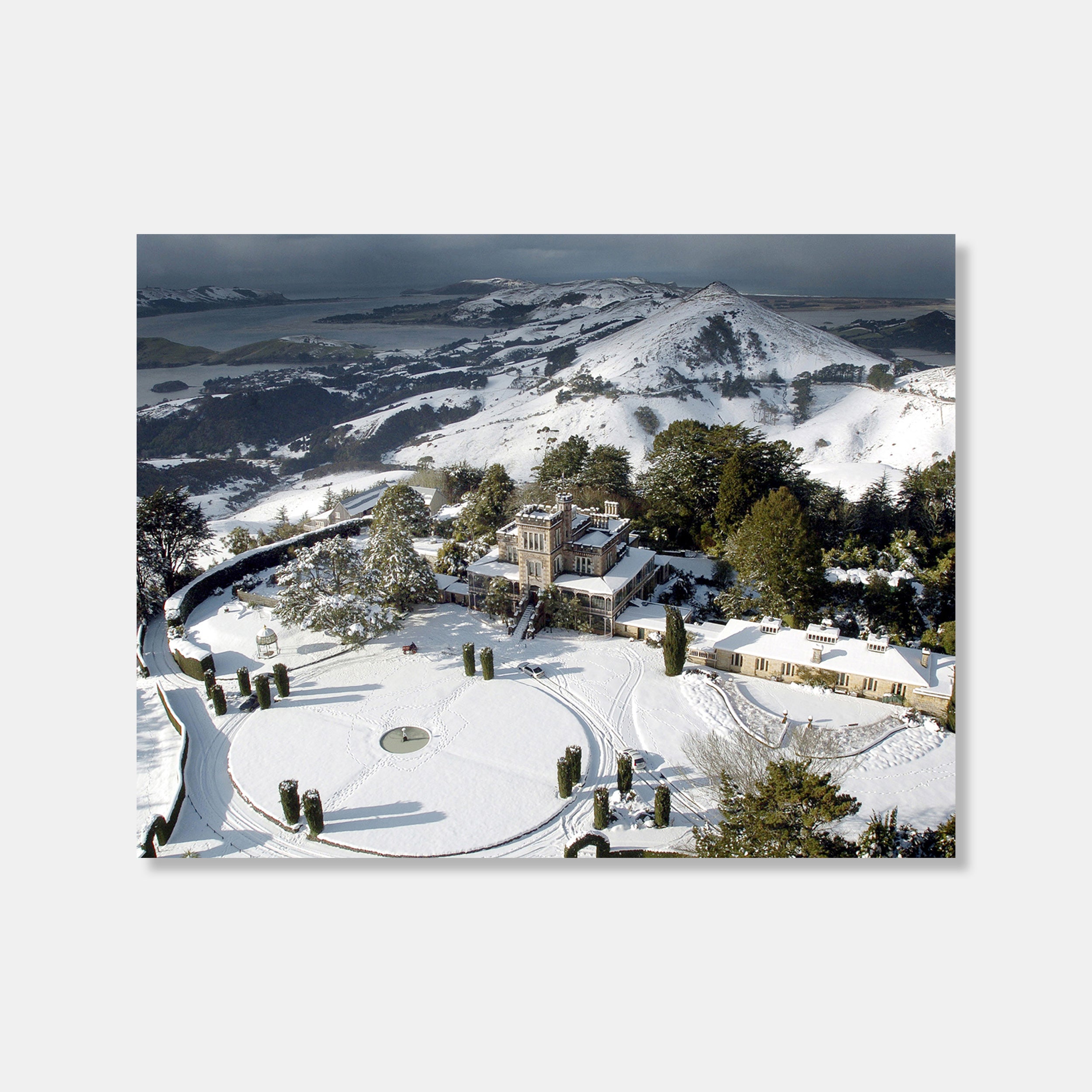 Larnach Castle Snow Photo Print