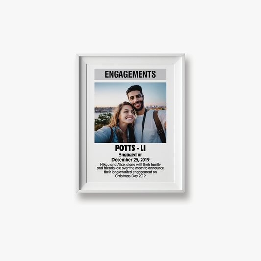 Custom ODT Classified Print - Weddings & Engagements